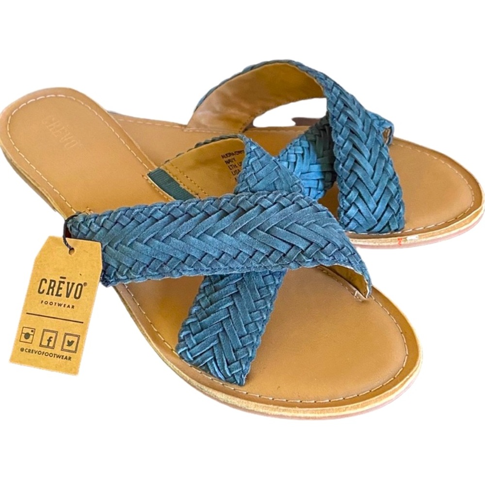 Crevo Audra Braided Criss-Cross Strap Sandal